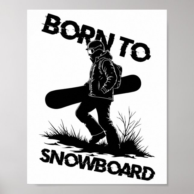 Affiche Né À Snowboard1 (Devant)
