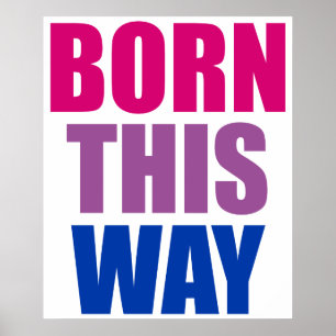 Affiche Né ainsi Bisexual Bi Pride LGBTQ