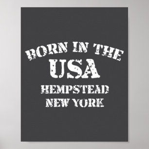 Affiche Né aux États-Unis Hempstead New York Aspect Distre