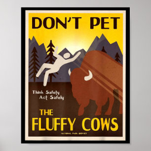 Affiche Ne Caressez Pas Les Vaches Douces