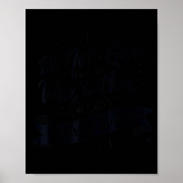 Affiche Ne cédez pas à la guerre intérieure - Vétéran de f (Devant)