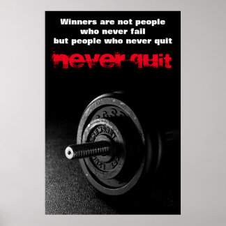 Affiche Ne Cessez Jamais La Fitness Inspirationnelle Dumbe