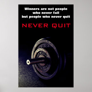 Affiche Ne Cessez Jamais La Fitness Inspirationnelle Dumbe