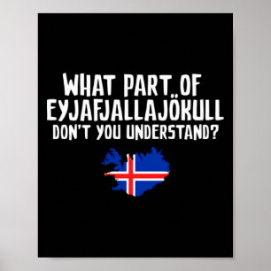 Affiche Ne Comprenez-Vous Pas Volcan Islande