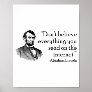 Affiche Ne croyez pas tout ce que vous lisez sur Internet