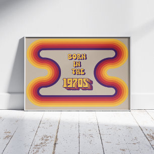 Affiche Né dans les années 1970, Millennials, Gen X, année