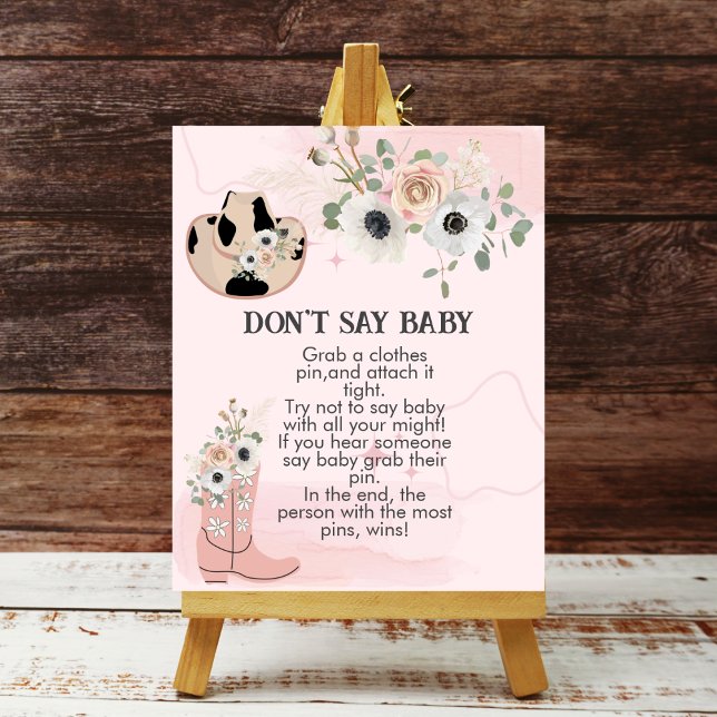 Affiche Ne dites pas bébé Western Cowgirl Rodeo (Créateur téléchargé)