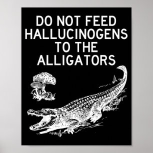 Affiche Ne Donnez Pas D'hallucinogènes Aux Alligators Drôl