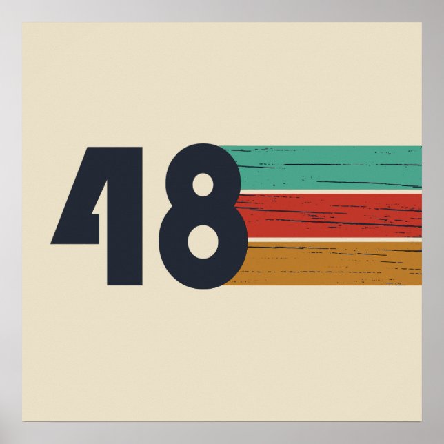 Affiche Né en 1948 millésime anniversaire (Devant)
