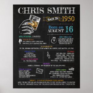 Affiche Né en 1950 Signal pour un 70e anniversaire