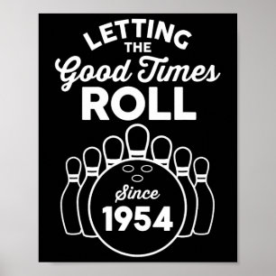 Affiche Né en 1954, quilleur âgé de 1954 ans, anniversaire