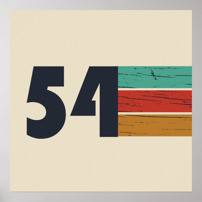 Affiche né en 1954 vintage anniversaire (Devant)