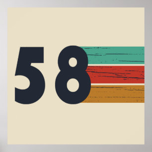 Affiche né en 1958 anniversaire vintage