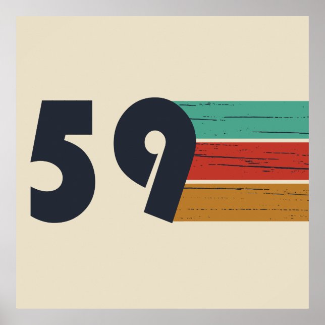 Affiche né en 1959 anniversaire vintage (Devant)