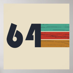 Affiche né en 1964 anniversaire vintage