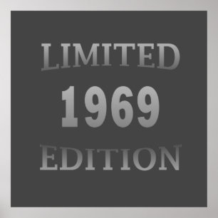 Affiche né en 1969 anniversaire vintage