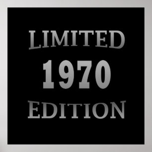 Affiche Né en 1970 édition limitée anniversaire
