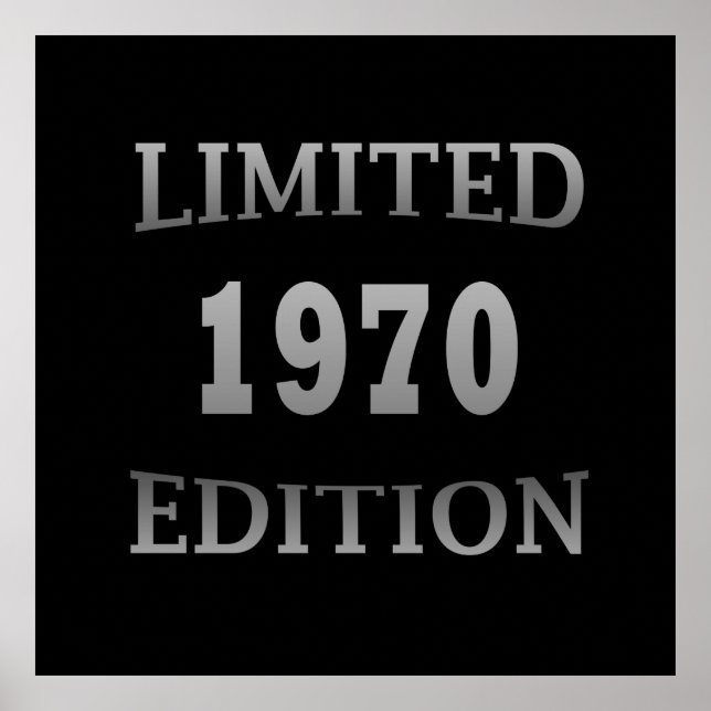 Affiche Né en 1970 édition limitée anniversaire (Devant)