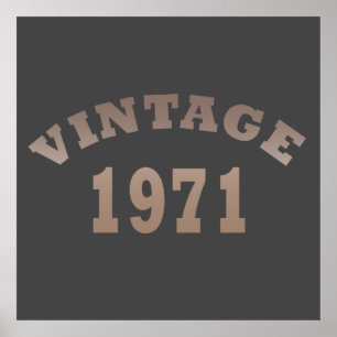 Affiche né en 1971 anniversaire vintage