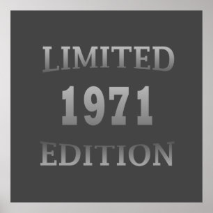 Affiche Né en 1971 édition limitée anniversaire