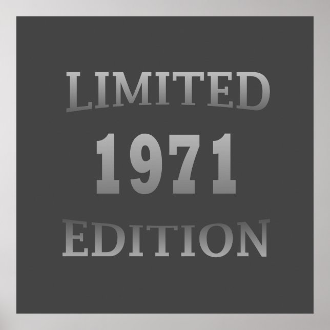 Affiche Né en 1971 édition limitée anniversaire (Devant)