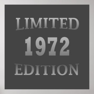 Affiche né en 1972 édition limitée anniversaire