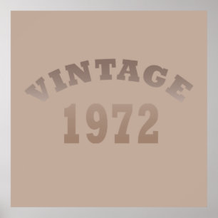 Affiche Né en 1972 vintage classique