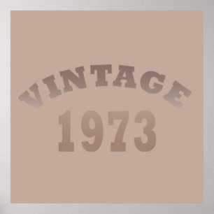 Affiche né en 1973 anniversaire vintage