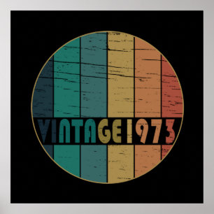 Affiche né en 1973 vintage 50e anniversaire