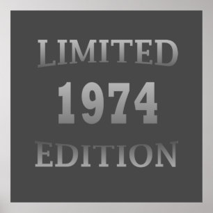 Affiche Né en 1974 fête d'anniversaire