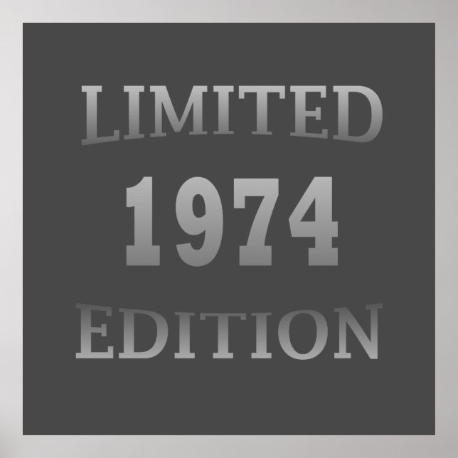 Affiche Né en 1974 fête d'anniversaire (Devant)