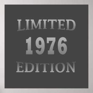 Affiche né en 1976 anniversaire édition limitée