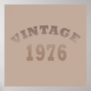 Affiche Né en 1976 anniversaire vintage