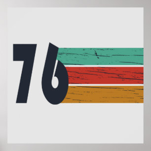 Affiche Né en 1976 cadeau d'anniversaire vintage