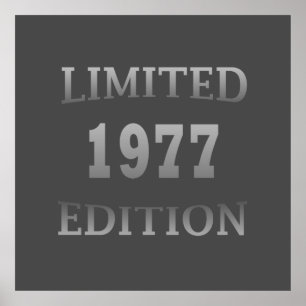 Affiche Né en 1977 anniversaire édition limitée