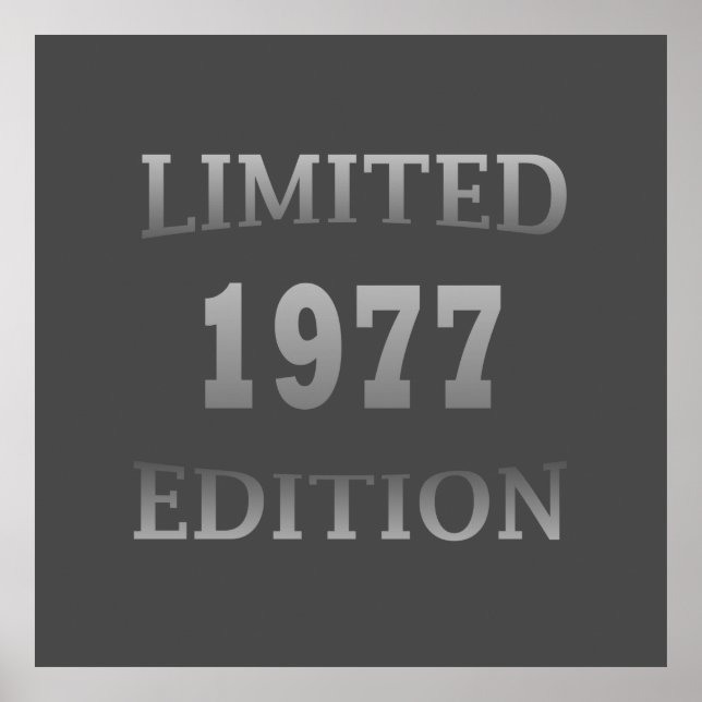 Affiche Né en 1977 anniversaire édition limitée (Devant)