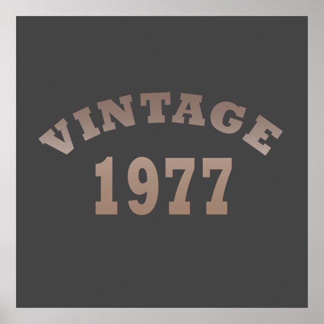 Affiche né en 1977 anniversaire vintage (Devant)