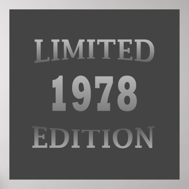 Affiche né en 1978 anniversaire édition limitée (Devant)