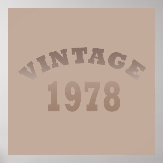 Affiche Né en 1978 cadeau d'anniversaire vintage (Devant)