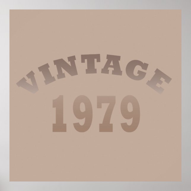 Affiche Né en 1979 anniversaire vintage (Devant)