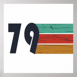 Affiche Né en 1979 anniversaire vintage