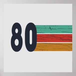 Affiche né en 1980 classique