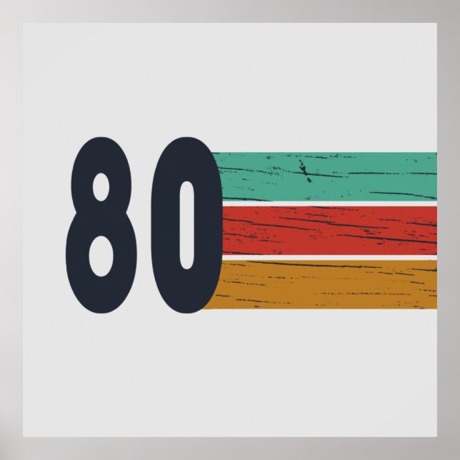 Affiche né en 1980 classique (Devant)