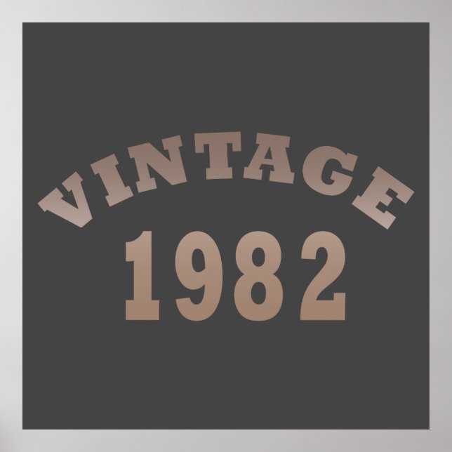 Affiche Né en 1982 anniversaire vintage (Devant)