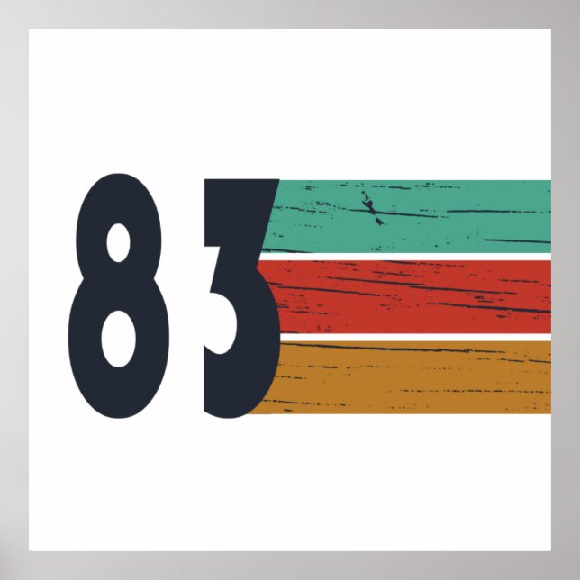 Affiche Né en 1983 anniversaire vintage (Devant)