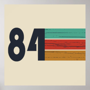 Affiche né en 1984 cadeau d'anniversaire vintage