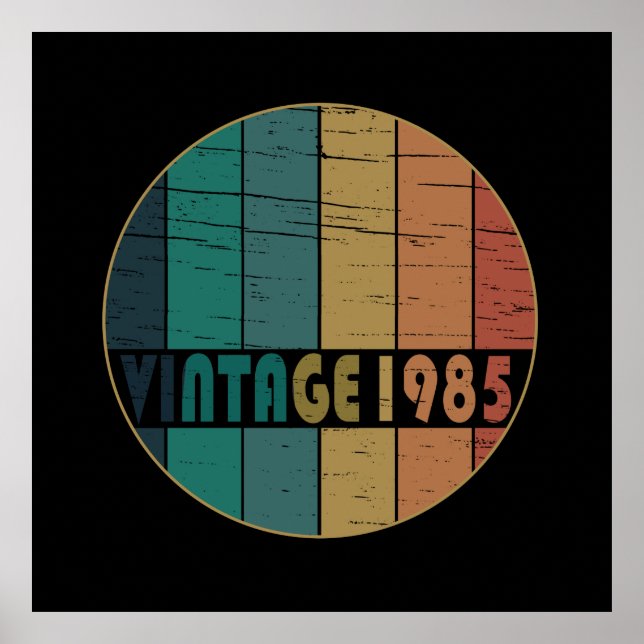 Affiche né en 1985 anniversaire vintage (Devant)