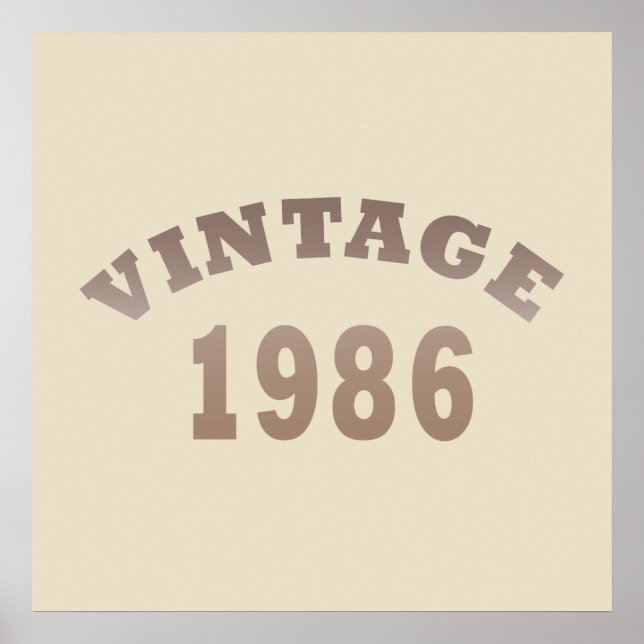 Affiche né en 1986 vintage anniversaire (Devant)