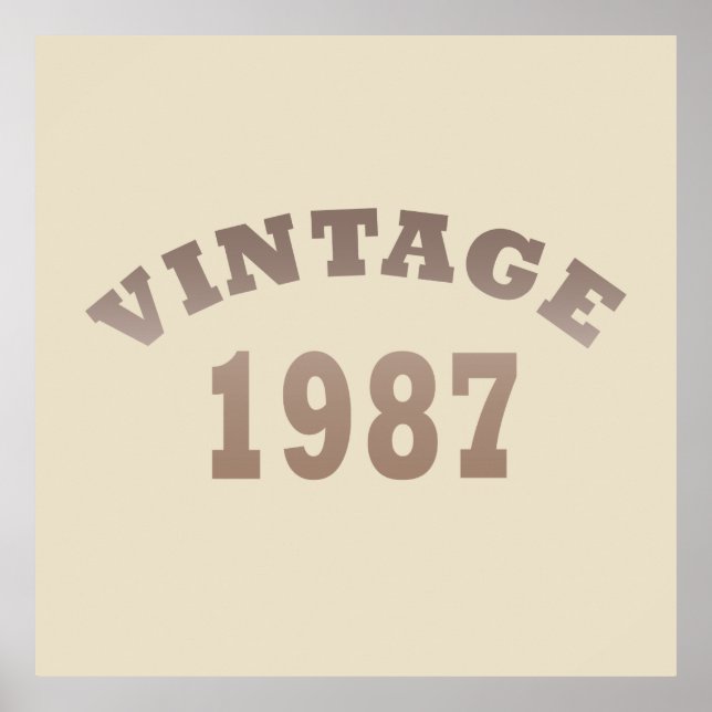 Affiche né en 1987 anniversaire vintage (Devant)