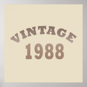 Affiche né en 1988 vintage anniversaire